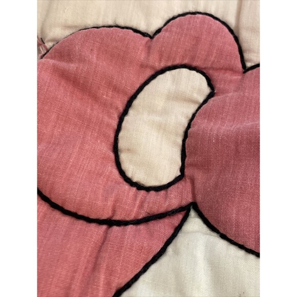 Vintage 1980s Care Bears Cheer Bear Quilted Wall Hanging Handmade from Kit - Picture 10 of 11